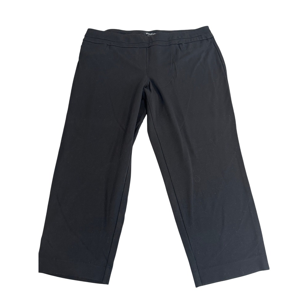 Zac & Rachel Woman Black Pull On Crop Pants Plus Size‎ 3X Stretch Millennium